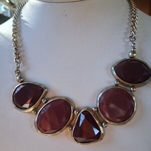Elegant Purple Stone Necklace